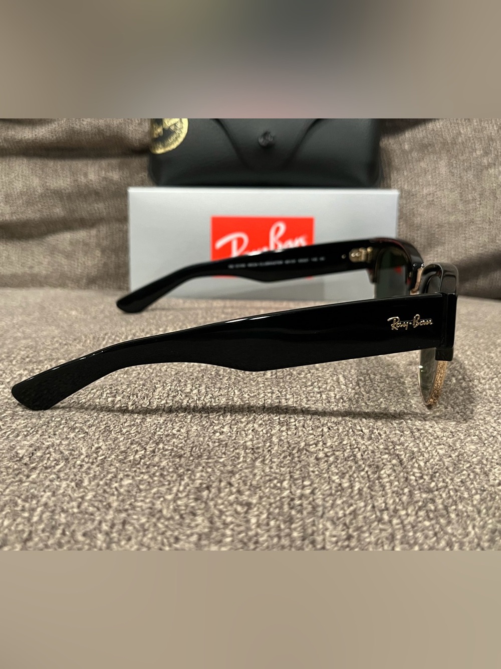 Men’s Mega Clubmaster Sunglasses Black Frame Green Lens Unisex Women’s Glasses - Picture 3 of 8
